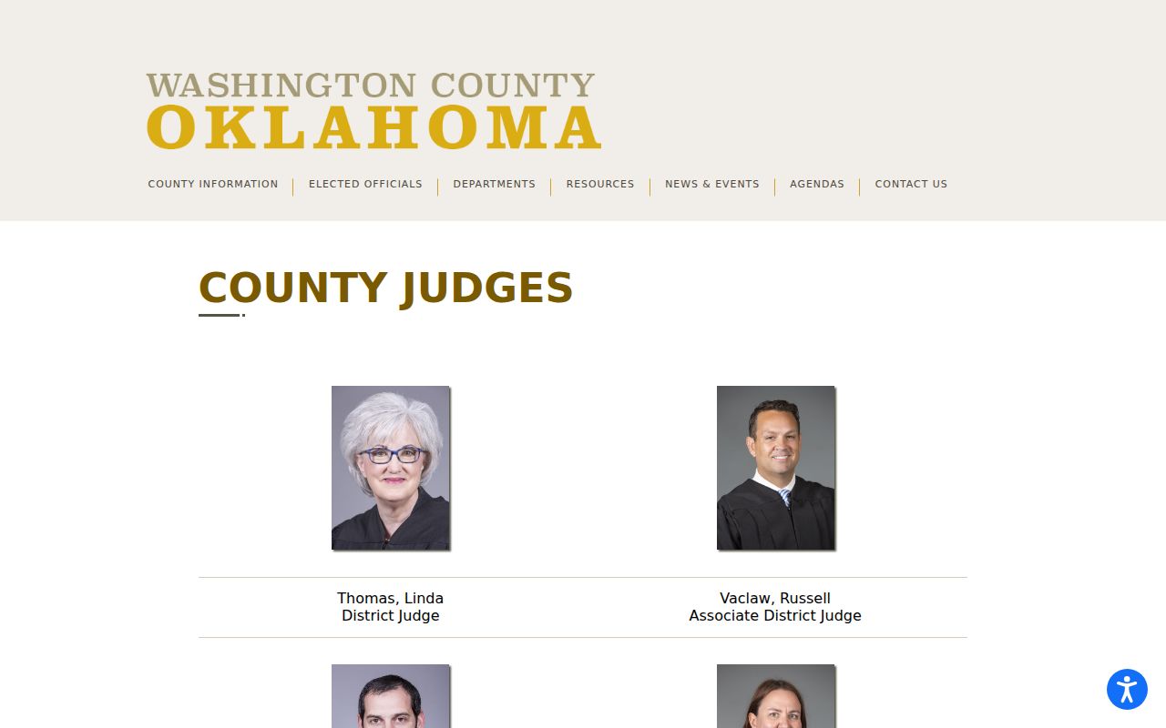 Washington County judge structure reference